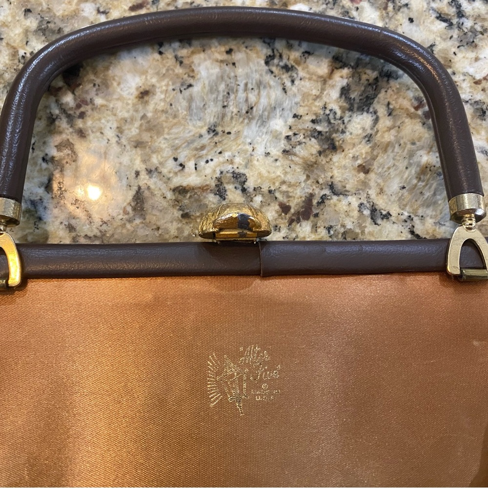 Vintage After Five Brown and Tan Clutch
